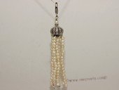 pn691 Freshwater Seed Pearls Tassel  Pendant with  Silver Tone fitting