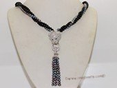 pn698  Freshwater  Pearls Twist Necklace with Sterling Silver Fitting