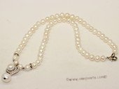 pn707 Freshwater Pearl Necklace with 6-7mm white potaoto Pearls