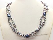 pn771 Fahsion cultured freshwater nugget pearl and rice shape pearl necklace