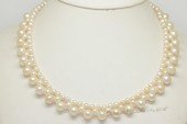 pn802 Designer White Freshwater Potato Pearl Woven Necklace