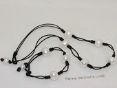 pnset727  12-14mm white potato necklace and bracelets Jewelry Set