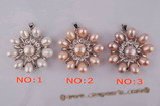 pp007 handcrafted silver blossom cultured pearl pendant in wholesale