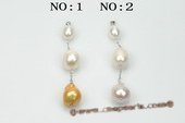 pp016 Triple gradual freshwater baroque pearl pendant necklace