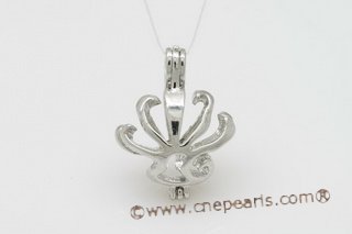 ppm002 Ten pieces Silver plated copper wish pearl pendant&cages