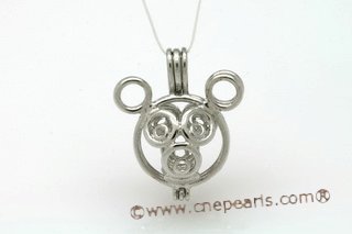 ppm003 Ten Pieces Silver toned turtle design wish pearl cage pendant