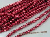 pps022 Wine red 9.5-10.5mm whorl potato freshwater pearl strand for wholesale