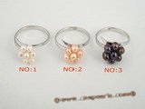 pr020 wholesale sterling cluster flower potato seed pearl rings in low price