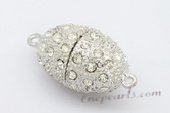 Psnc031 Silver Toned Large 15*30mm Oval Shape Clever Magnetic Clasp