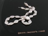 rhombus_white 8*14mm white rhombus keshi pearls strands wholesale