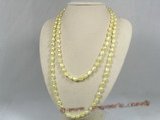 rpn126 8-9mm yellow nugget pearl Opera neckace wholesale