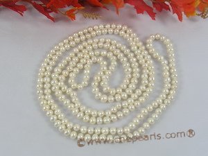 rpn137 7-8mm white button cultured pearl rope necklace in wholesale