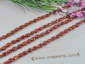 rpn142 wine red nugget cultured pearl rope necklace in discount prices