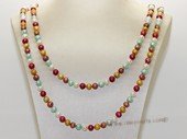 rpn154 6-7mm multicolor potato pearl rope long necklace online wholesale