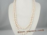 rpn155 8-9mm white freshwater potato pearl opera necklace in wholesale price