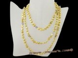 rpn242 hand-knotted 48-inch freshwater nugget pearl rope necklace in wholesale