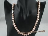 rpn261 Fashion 8-9mm lavender freshwater potato pearl Matinee Necklace