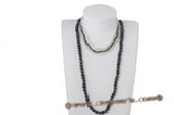 rpn278 Casual white&black design low quality pearl clearance costume necklace