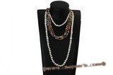 rpn279 Inspiration style multicolor low quality potato pearl clearance costume necklace