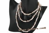 rpn285 7-8mm nature color freshwater nugget pearl Matinee Necklace