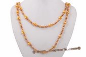 Rpn376 Designer Cultured Freshwater Potato Pearl Rope Necklace