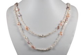 Rpn379 Gradual Size Freshwater Nugget Potato Pearl Rope Necklace for Summer day