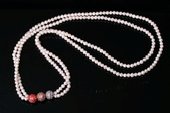 Rpn394 Doule Rows Cultured Potato Pearl Layer Opera Necklace