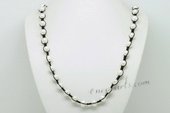 RPn414 Stylist Hand Knitted Cultured Pearl Discoball Necklace