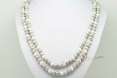 Rpn419 Hand Knotted 8-9mm Freshwater Potato Pearl Rope Necklace