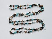 Rpn449 Fashion Mix-color Fresheater Nugget Pearl Rope Necklace