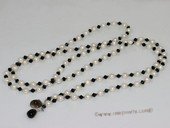 Rpn450 48" Long Rope Style  White Color Cultured Freshwater Pearl Bead Necklace Chain