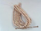 rs14 natured purple 7.5-8.5mm rice shape cultured pearl strand in wholesale