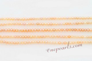 rseed013 Wholesale 1.5-2mm AA Grade Off Round seed Pearls strands in pink
