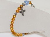 rybr029 wholesale  5-6mm potato pearl rosary bracelet