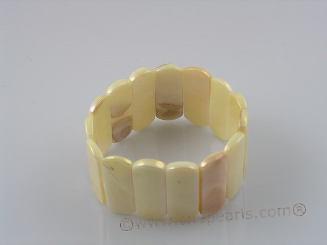 sbr022 stretchy 32*12mm oblong shell bracelets