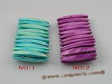 sbr035 8*40mm stick shape stretchy shell bead bracelets