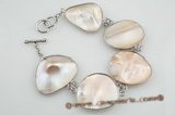 sbr071  20*25mm oval mother of pearl shell bracelets