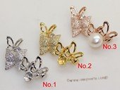 sbrm014 Butterfly Pendant  Brooch Mounting  in Sterling Silver with Zircon