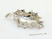 sbrm016 Sterling Silver Leaf Design  Pendant  Brooch Mounting