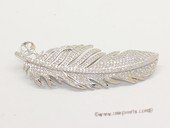 sbrm017 Sterling Silver Feather Design Mounting For Brooch