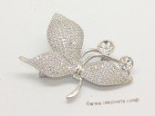 sbrm019 Sterling Silver Sparkling Zircon Mounting For Brooch