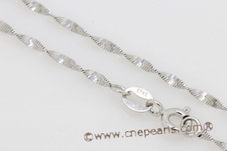 sc027 16inch 925 Sterling silver wave chain use for pendant in wholesale
