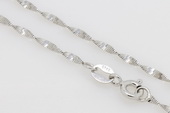 sc027 16inch 925 Sterling silver wave chain use for pendant in wholesale