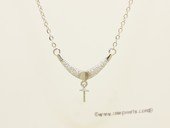 sc095 925 Sterling silver  chain with pendant mounting
