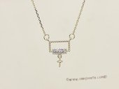 sc105 Sterling silver pendant mounting with 925 silver  chain