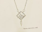 sc107 Sterling silver pendant mounting with 925 silver  chain