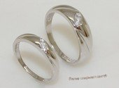 scj008  Clear Zircon 925   Silver  Couple Rings Lover Gift