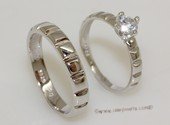 scj009 His and Her  Sterling Silver Couple Rings
