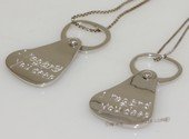 scj014  Sterling Silver Valentine’s Day Gifts  Doulbe Dog Tag Couple Pendant