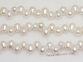 sds007 Wholesale 7-8mm side-drilled freshwater pearl strand